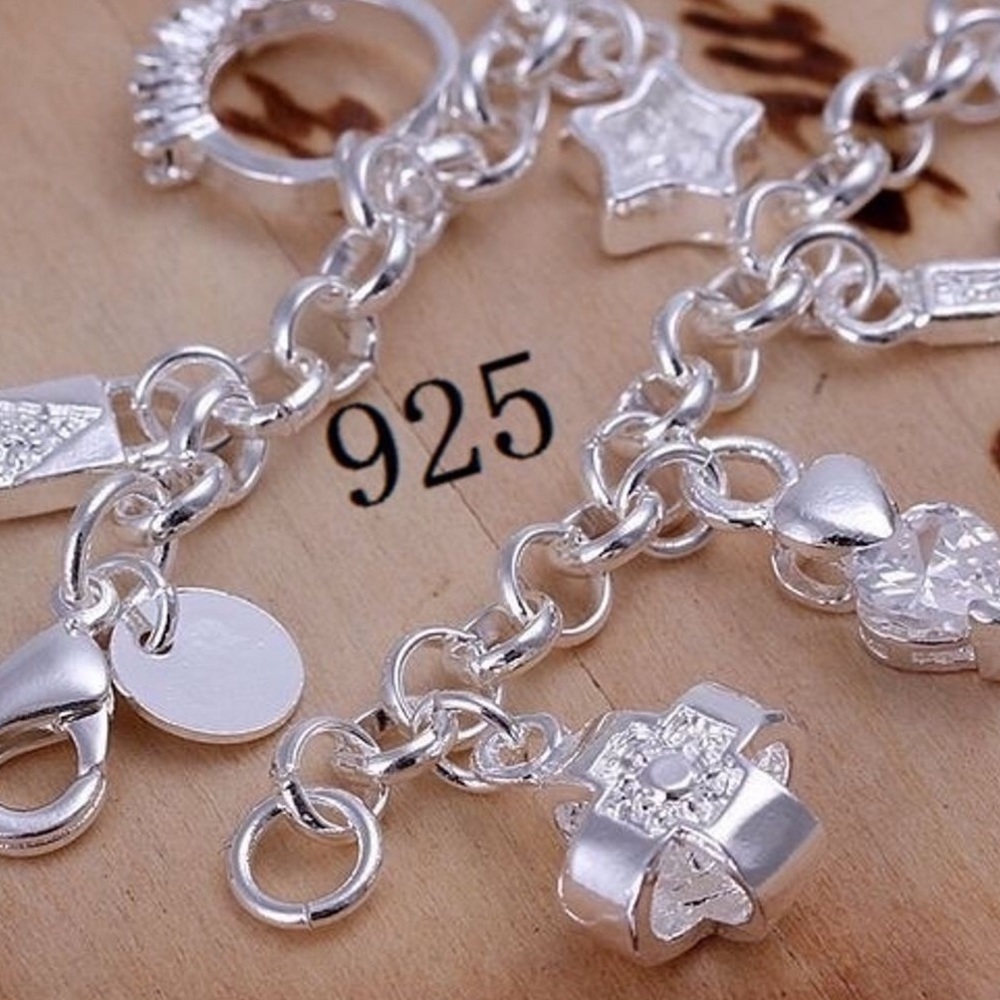 LAST ONE‼️ 925 Sterling Silver Charm Bracelet - Picture 3 of 9